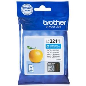 Brother tinta LC3211C cian 200 paginas aprox.