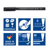 Staedtler rotulador permanente negro 317-9 1.0MM