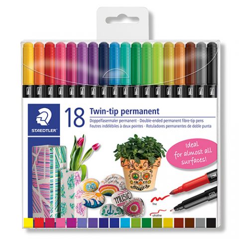 Staedtler 18 rotuladores Permanentes doble punta