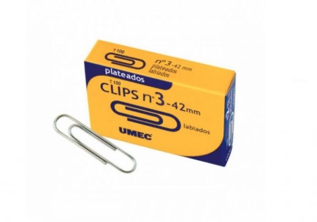 Umec Clip plateado nº3 42mm 100und