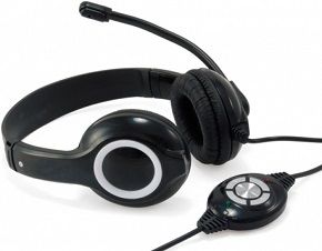 Conceptronic Auricular con Microfono Usb N/B