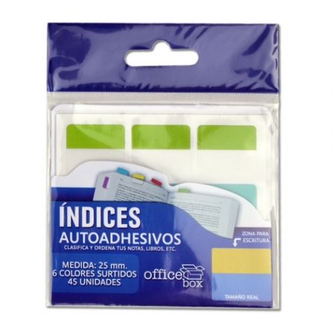 OfficeBox Banderitas Autoadhesivos 25 mm (45und)