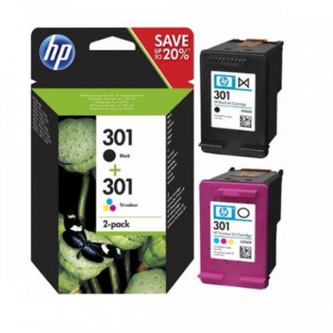 Hp Tinta 301 Negro + 301 Tricolor Pack Ahorro