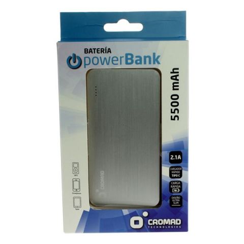 Cromad Powerbank 5.500 Mah Usb C 2.1A Plata