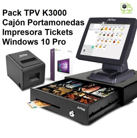 Avpos Pack Tpv K3000 + Cajón + Impresora Ticket