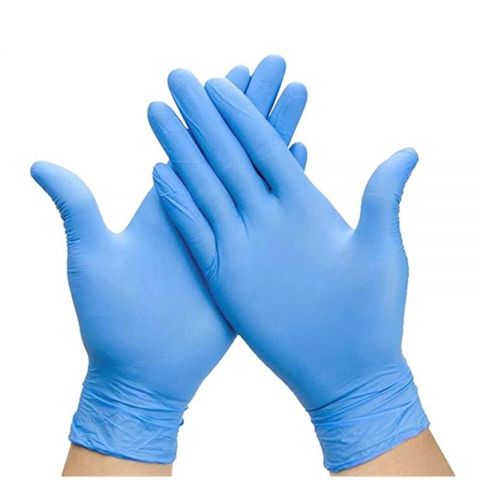 Guantes Vinilo Azul Talla M 100und