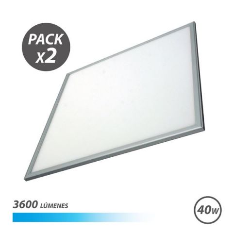 Elbat 2 Paneles Led 60x60 40W 3600 Lumen Luz Fría 