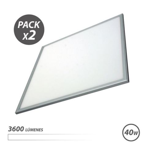 Elbat 2 Paneles Led 60x60 40W 3600 Lumen Luz Blanc