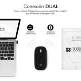 Subblim Ratón Flat Dual BT & Wireless Rf Negro