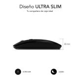 Subblim Ratón Flat Dual BT & Wireless Rf Negro