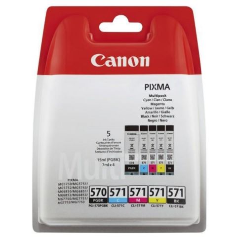 Canon Tinta Pgbk570 + Cli571 Multipack 5 Cartuchos