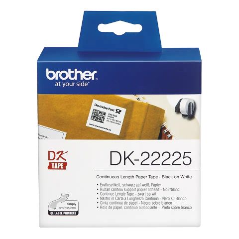 Brother Etiquetas Continuas 38mm x 30,48mt Dk22225