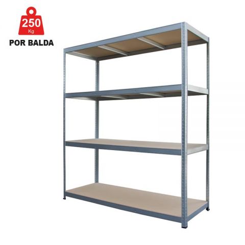 Airmec Estantería Galvanizada 4 Balda 180x160x60Cm