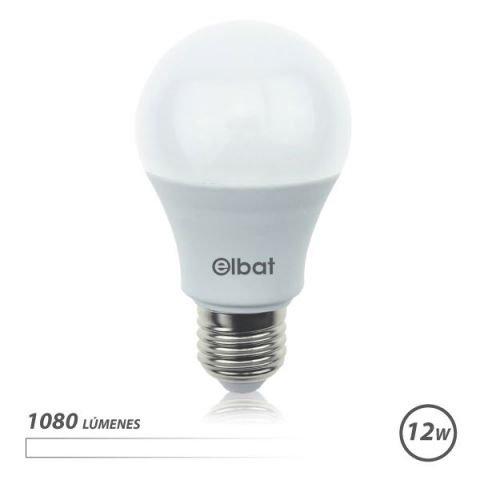 Elbat Bombilla Led A60 12W E27 1080 lumen Blanca