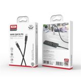 XO Cable NBQ199 100W Usb Tipo C 1.5 Mts Negro