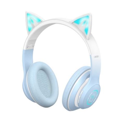 XO Auriculares Diadema Bluetooth Cats Azul BE38