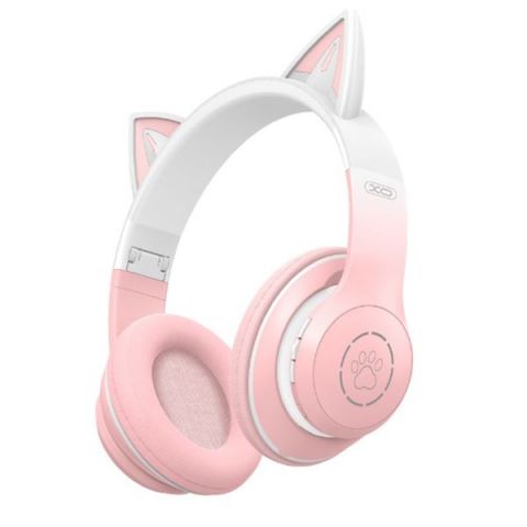 XO Auriculares Diadema Bluetooth Cats Rosa BE38