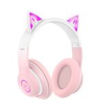 XO Auriculares Diadema Bluetooth Cats Rosa BE38