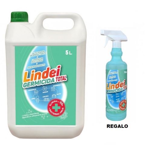 Lindei Germicida Total 5 Litros + Botella Regalo